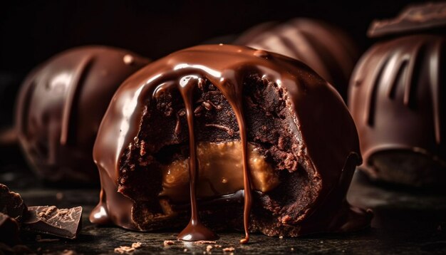 Succombez à la tentation du chocolat noir et à la douceur générée par l'IA