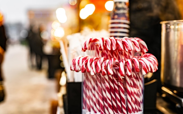 Sucette de Noël au marché