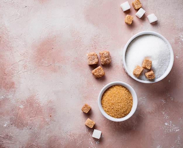 Sucre de canne blanc et brun