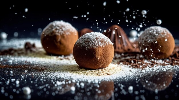 Sucre de truffes au chocolat