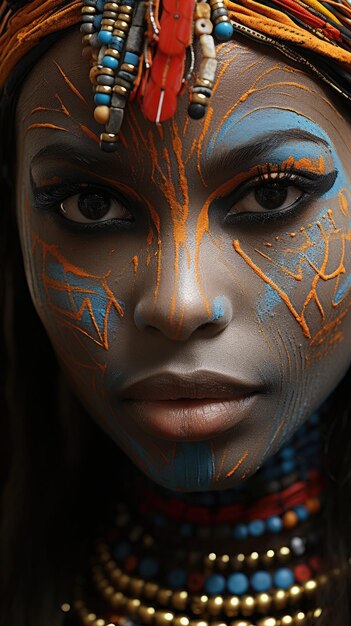 Sud du Soudan belle fille de 20 ans papier peint de téléphone professionnel photo générative Ai