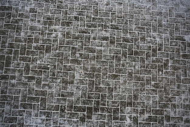 suit la neige asphaltée, la glace, les traces des gens des chaussures sur la neige, le temps de déneigement