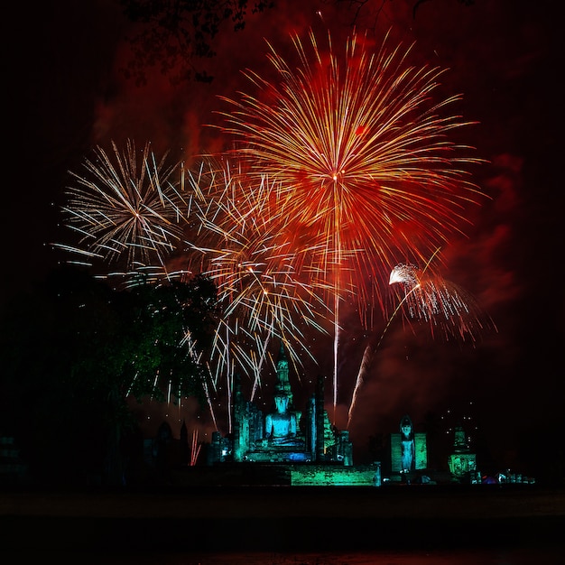 SUKHOTHAI, THAÏLANDE: Spectacle son et lumière