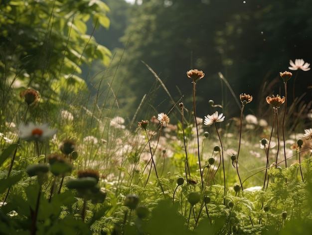 Summer Field herbes générative ai