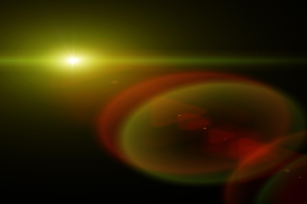 Sun burst abstract flare numérique éblouissement irisé sur fond noir