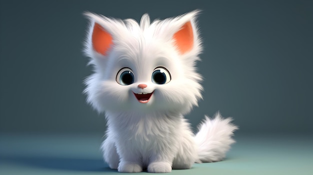 Super mignon petit Swam rendu dans le style de dessin animé pixar corps entier brillant et moelleux grands yeux brillants Ai génératif