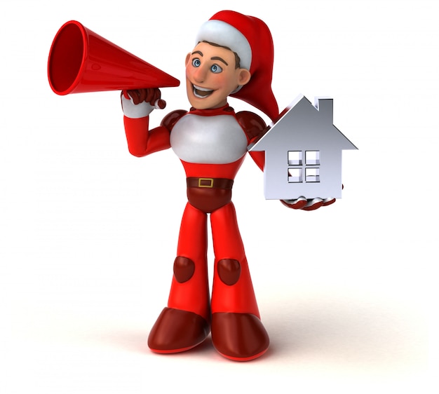 Super Santa Claus amusant avec modèle de maison