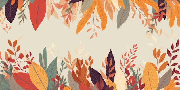 Superbe bordure de feuilles pour votre prochaine œuvre d'art