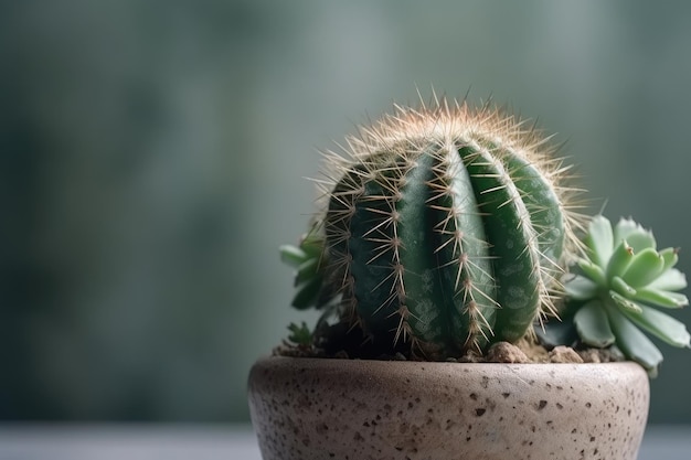 Superbe cactus sur fond blanc pour la décoration intérieure Generative AI