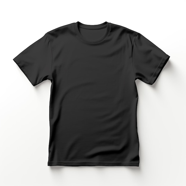 Superbe conception de maquette de t-shirt vierge de couleur noire sur le devant