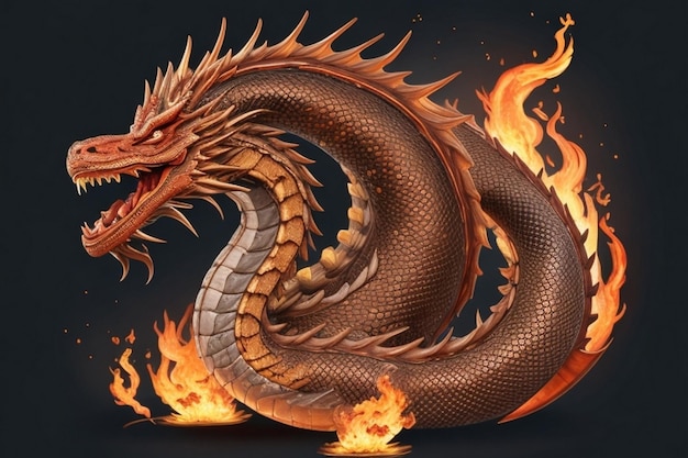 Une superbe photo de dragon chinois.