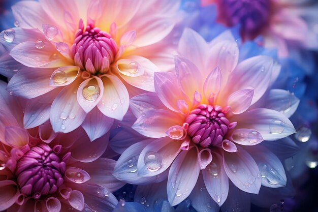 Une superbe photo en gros plan de fleurs enchanteuses dans un design abstrait de la nature