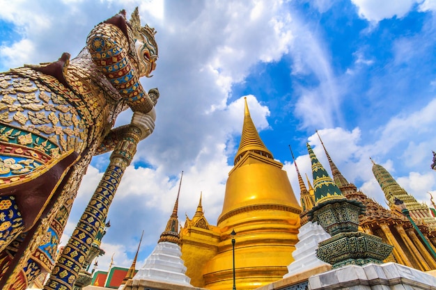 La superbe vue sur le Wat Phra Kaeo