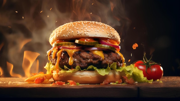 superbes photos de hamburgers délicieux