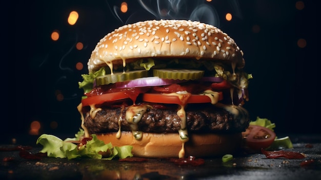 superbes photos de hamburgers délicieux