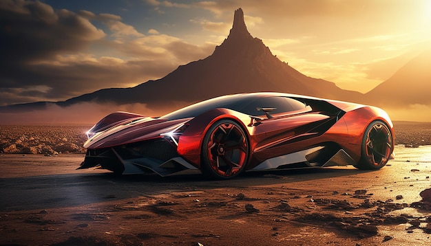 Supercar conception de voiture futuriste et technologique
