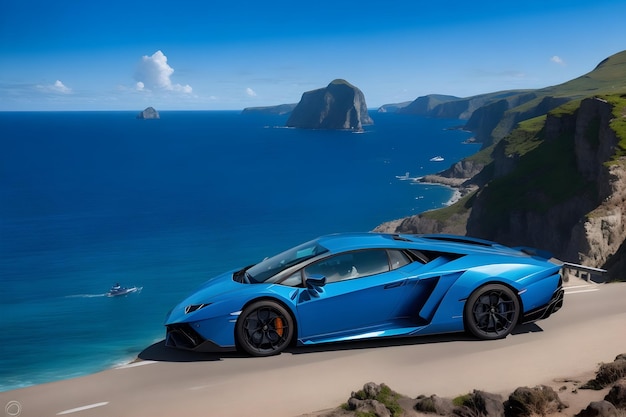 Une supercar Lamborghini hyperréaliste générée par Ai