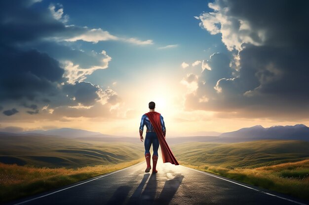 Superman superpouvoirs Superman debout seul