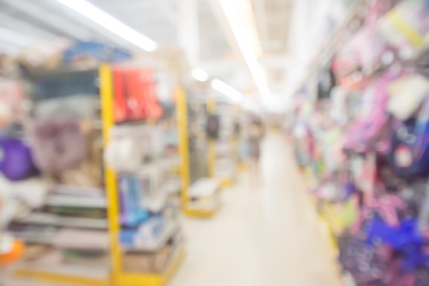 Supermarché flou pour le fond