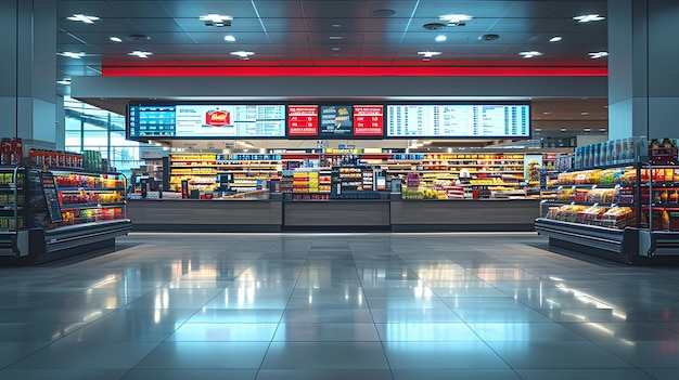 Un supermarché à l'intérieur de l'IA génère une illustration