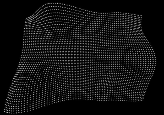Superposition de motif de demi-teinte élément de conception de forme abstraite 3d rectangle incurvé