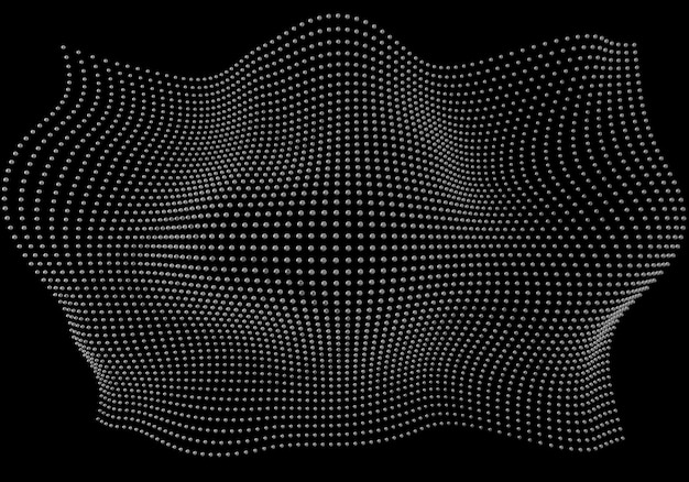 Superposition de motif de demi-teinte élément de conception de forme abstraite 3d rectangle incurvé