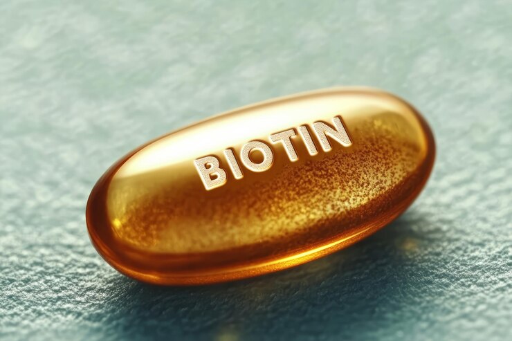 Supplément de biotine Capsule Closeup pour la santé et la beauté