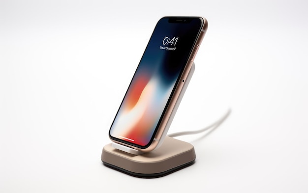 support de charge de téléphone sur fond blanc