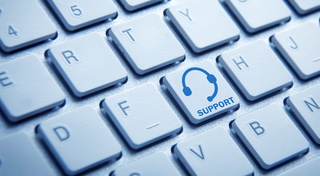 Support. Clavier d'ordinateur. L'Internet. Affaires. La technologie