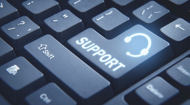 Support. Clavier d'ordinateur. L'Internet. Affaires. La technologie