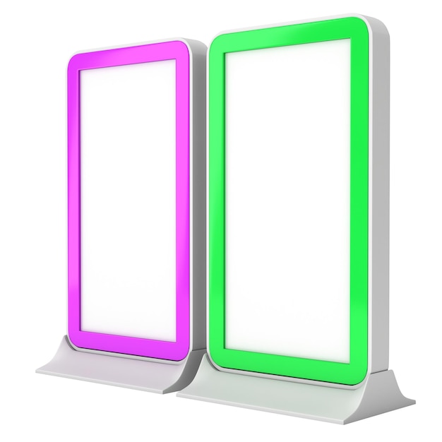 Support d'écran LCD violet et vert