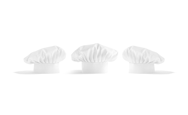 Support de maquette de chapeau de chef toque blanc. Maquette de couvre-chef en tissu professionnel. Chef-cuisinier de Cotton.