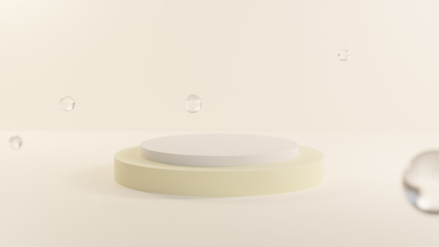 Support de produit de minimalisme de rendu 3D