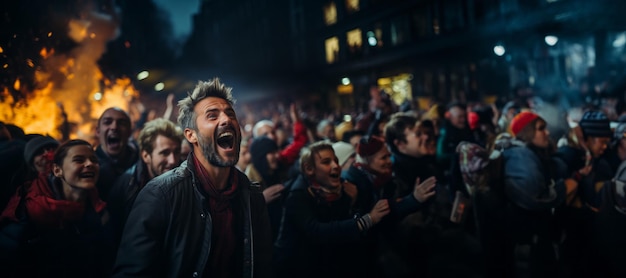 supporter dans les tribunes du stade Generative AI