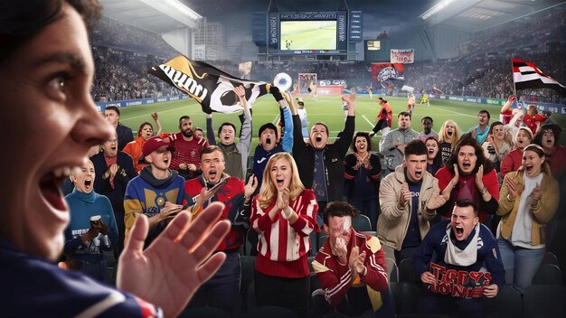 Des supporters regardent un match.