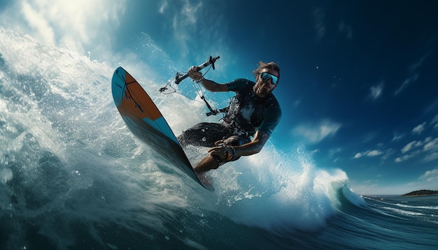 Surf kitesurf photo-shoot de paracycling en action Photographie sportive