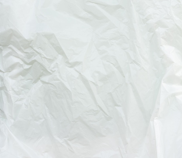 Surface blanche du sac en plastique Peau irrégulière et ridée