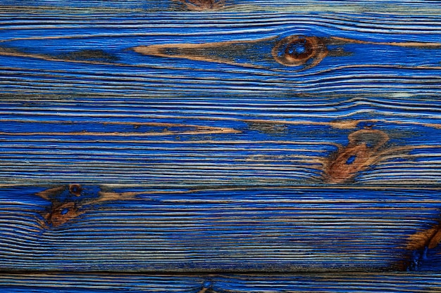 Surface en bois minable vintage bleu