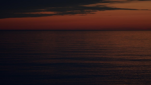 Surface de l'eau de mer au coucher du soleil tons orange et bleu teal texture de la surface de l' eau
