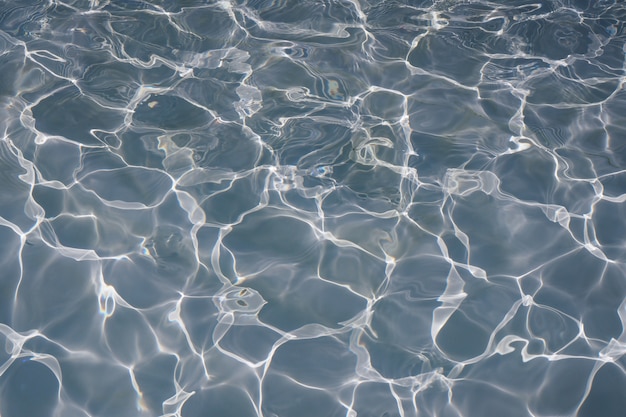 Surface de l'eau avec des reflets du soleil