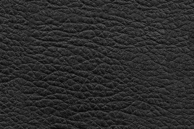 Surface de fond en cuir véritable noir avec un motif.