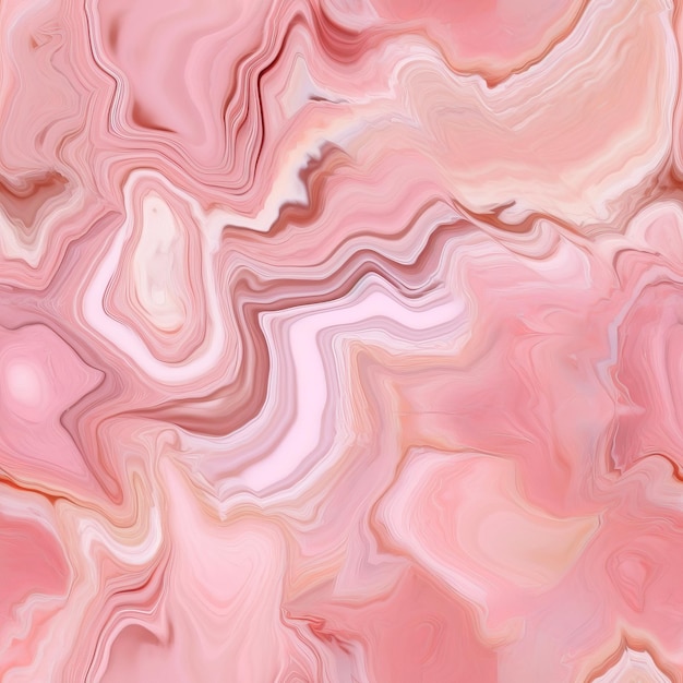 Surface de marbre en pierre centrale d'onyx rose avec des couleurs de glace, établissement de pierre de quartz nettoyé Modèle sans couture généré par l'IA