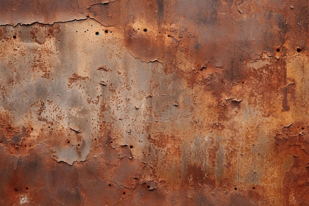 Surface métallique corrosée et rouillée formant un fond texturé