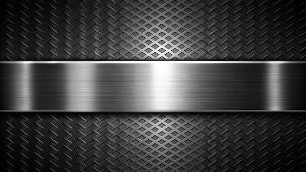 une surface métallique noire avec un fond métallique et un fond noir