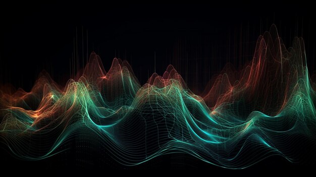 Surface ondulée abstraite ai générative