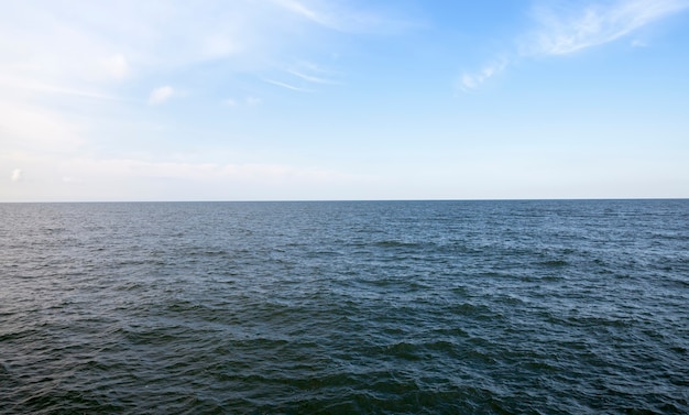 La surface ondulée de la mer lors d'un vent fort