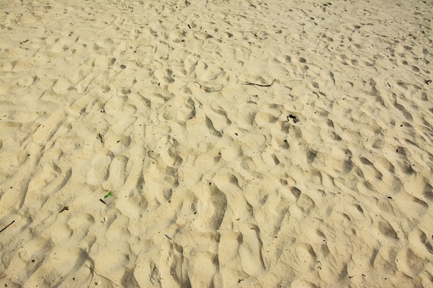 Surface de sable sur la plage