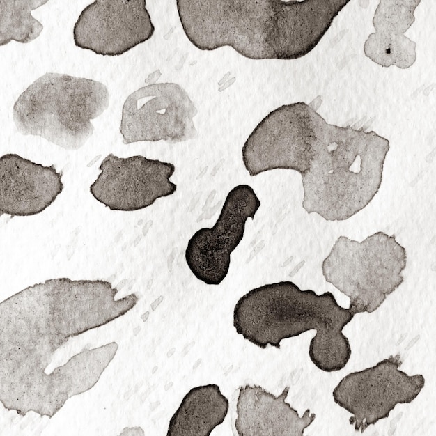 Surface Safari dessinée à la main. Texture abstraite léopard. Tuile ponctuelle monochrome et en niveaux de gris. Imprimé peau de léopard. Fond de camouflage animal. Grande toile de fond africaine. Conception de camouflage aquarelle.