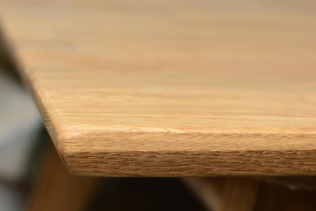 Surface de table en bois meubles en bois naturel vue rapprochée