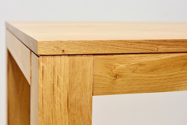 Surface de table en bois meubles en bois naturel vue rapprochée